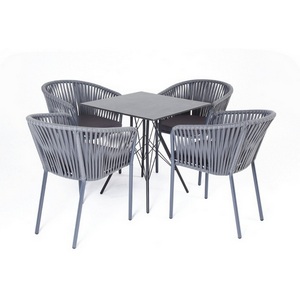 Изображение товара "Конте" обеденная группа на 4 персоны, квадратный стол, цвет "серый гранит" 4SIS арт.УТ-00003467