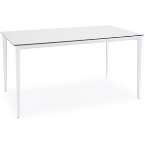 Изображение товара Малага обеденный стол из HPL 140х80см, цвет молочный, каркас белый 4SIS УТ-00003678