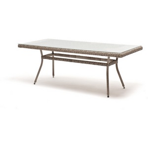 Изображение товара Плетеный стол из искусственного ротанга 200х90см, цвет бежевый 4SIS Латте YH-T4766G-2 beige