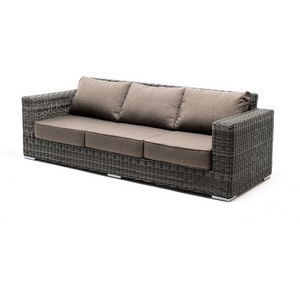 Изображение товара Диван из искусственного ротанга трехместный, цвет графит 4SIS Боно YH-C3515W graphite