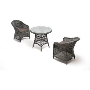 Изображение товара "Эспрессо–80 R" обеденная группа плетеная, цвет графит 4SIS арт.УТ-00005074