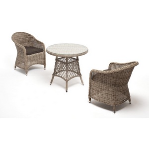 Изображение товара Обеденная группа плетеная, цвет бежевый 4SIS Эспрессо-80 R ECR2T1-3-SET beige