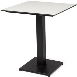 Изображение товара Каффе интерьерный стол из HPL квадратный 75х75см, цвет молочный, подстолье черное чугун 4SIS УТ-00005144