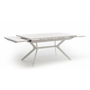 Изображение товара Меркурий стол интерьерный раздвижной обеденный из керамики, цвет белый глянцевый 4SIS УТ-00005341