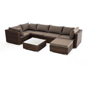 Изображение товара "Лунго" трансформирующаяся лаунж-зона из искусственного ротанга (гиацинт), цвет коричневый 4SIS арт.УТ-00005402