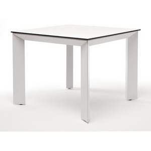 Изображение товара Венето обеденный стол квадратный из пластика HPL 90х90см, цвет молочный, каркас белый 4SIS УТ-00005676 (4 ножки)