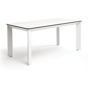 Изображение товара Венето обеденный стол из HPL 160х80см, цвет молочный, каркас белый 4SIS УТ-00005679 (прямоугольная столешница, 4 ножки)