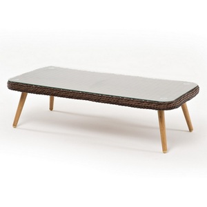 Изображение товара Прованс столик журнальный из ротанга, цвет коричневый 4SIS УТ-00006465 (прямоугольная столешница, 4 ножки)