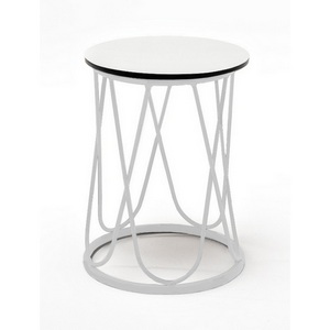 Изображение товара "Перу" журнальный стол из HPL круглый ?40 H55, каркас из стали серый (RAL 7024), цвет столешницы "дуб" 4SIS RC013-D40-PER