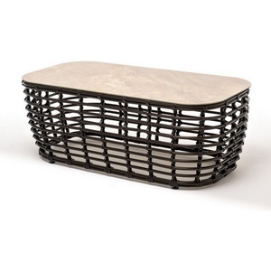 Изображение товара Ницца журнальный столик из искусственного ротанга, цвет бронзовый 4SIS УТ-00006754 (прямоугольная столешница)