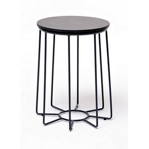 Изображение товара Эквадор журнальный стол из HPL D40 H55, каркас из стали темно-серый (RAL 7024), цвет столешницы серый гранит 4SIS УТ-00007054 (круглая столешница)