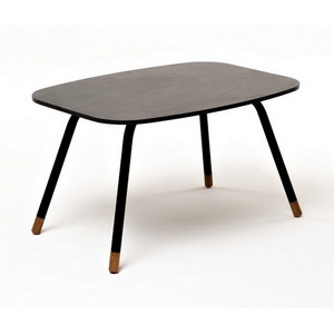 Изображение товара Верона журнальный столик из HPL 70х50, H40, каркас черный муар, цвет столешницы серый гранит 4SIS УТ-00007158 (прямоугольная столешница, 4 ножки)