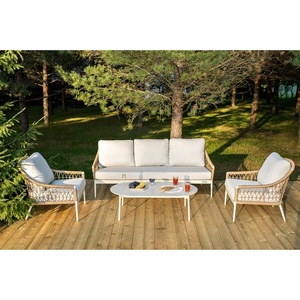 Изображение товара "Венеция" лаунж-зона из искусственного ротанга, цвет соломенный 4SIS арт.УТ-00007459