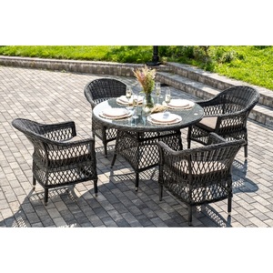 Изображение товара "Дольче" обеденная группа из искусственного ротанга, цвет графит 4SIS арт.УТ-00007673
