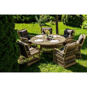 Изображение товара "Эспрессо–150 C" обеденная группа плетеная, цвет соломенный 4SIS арт.УТ-00008183