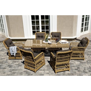 Изображение товара "Цесена" обеденная группа плетеная из искусственного ротанга, цвет соломенный 4SIS арт.УТ-00008187