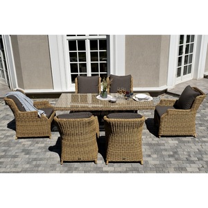 Изображение товара "Неаполь" обеденная группа плетеная из искусственного ротанга, цвет соломенный 4SIS арт.УТ-00008188