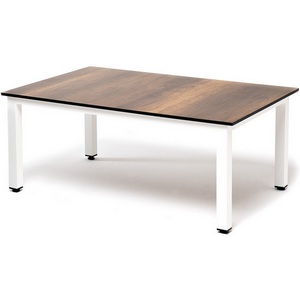 Изображение товара Канны журнальный стол 900x600 мм из HPL, H40, каркас белый, цвет столешницы дуб 4SIS УТ-00008358 (прямоугольная столешница, 4 ножки)