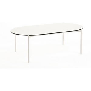 Изображение товара Диего журнальный стол из HPL 120х60 H40, каркас белый муар, цвет молочный 4SIS УТ-00008610 (овальная столешница, 4 ножки)