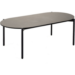 Изображение товара Диего журнальный стол из HPL 120х60 H40, каркас темно-серый (RAL7024), цвет серый гранит 4SIS УТ-00008611 (овальная столешница, 4 ножки)