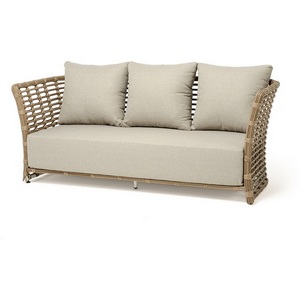 Изображение товара "Валенсия" диван из искусственного ротанга трехместный, цвет соломенный 4SIS арт.УТ-00009376
