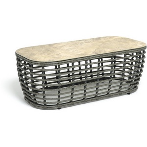 Изображение товара Ницца журнальный столик из искусственного ротанга, цвет серый 4SIS УТ-00009384