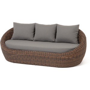 Изображение товара "Барселона" диван из искусственного ротанга трехместный, цвет коричневый 4SIS арт.УТ-00009401