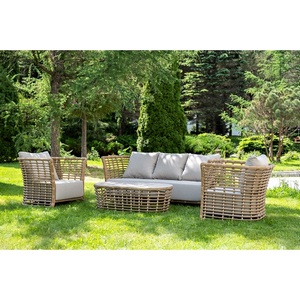 Изображение товара "Валенсия" лаунж-зона из искусственного ротанга, цвет соломенный 4SIS арт.УТ-00009998