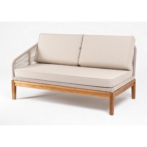 Изображение товара "Канны" правый модуль плетеный из роупа, основание дуб, роуп бежевый круглый, ткань бежевая 15052 4SIS KAN-MRS2-T001 W Mua beige(beige15052)