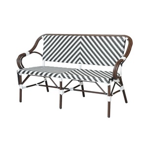 Изображение товара "Кабри" диван двухместный из искусственного ротанга, цвет черно-белый 4SIS ZF2186C Black