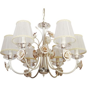 Изображение товара Подвесная люстра 2031/6 (cream pearl) Abrasax с розой