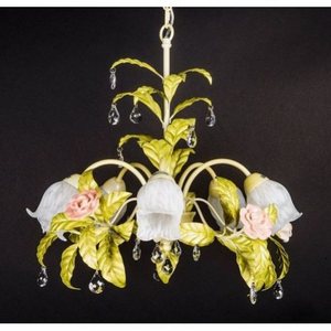 Изображение товара Подвесная люстра Abrasax L.6502-5CREAM с цветами