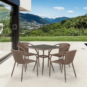 Изображение товара Комплект плетеной мебели Afina T282BNT/Y137C-W56 Light Brown 4Pcs