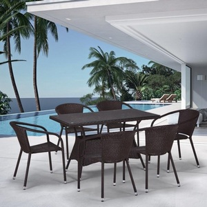 Изображение товара Комплект плетеной мебели Afina T198D/Y137C-W53 Brown 6Pcs