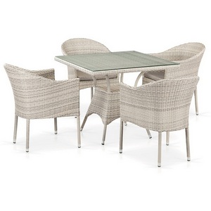 Изображение товара Комплект плетеной мебели Afina T190B/Y350A-W85-90x90 Latte 4Pcs