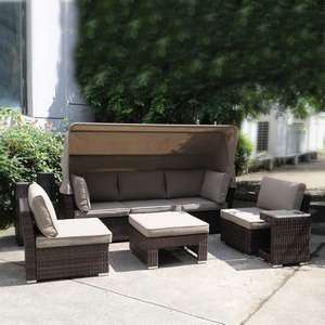 Изображение товара Диван-трансформер из искусственного ротанга Afina AFM-320B Brown