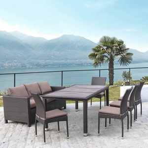 Изображение товара Комплект плетеной мебели Afina T347/S65A/Y380A-W53 Brown (8+1)