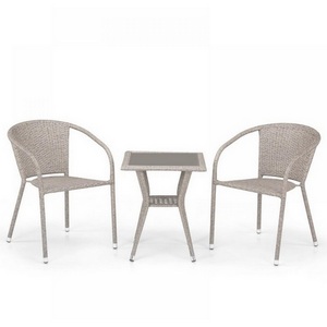 Изображение товара Комплект плетеной мебели Afina T25C/Y137C-W85 Latte (2+1)