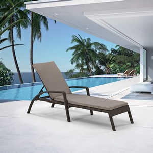 Изображение товара Шезлонг-лежак плетеный A30A2-W53 Brown с матрасом (Искусственный ротанг/Коричневый) Afina