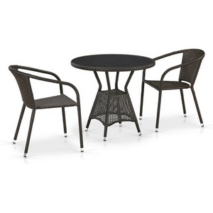 Изображение товара Комплект плетеной мебели T707ANS/Y137C-W53 2Pcs Brown (Искусственный ротанг/Коричневый) Afina