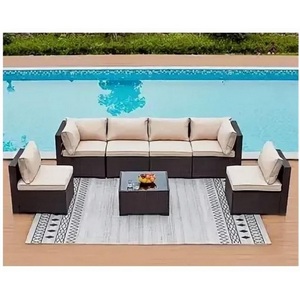 Изображение товара Комплект плетеной мебели YR822Br Brown-Beige (подушка бежевая) (Коричневый) Afina