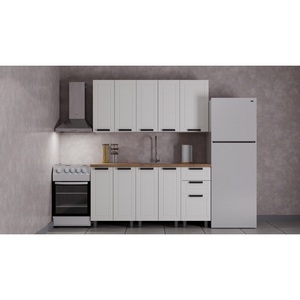 Изображение товара ГК Аленушка 1,6м Лилия Молочный/Молочный, черный (без столешницы)