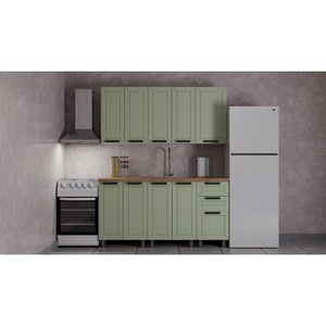 Изображение товара ГК Аленушка 1,6м Лилия Фиcташка/Фисташка, черный (без столешницы)