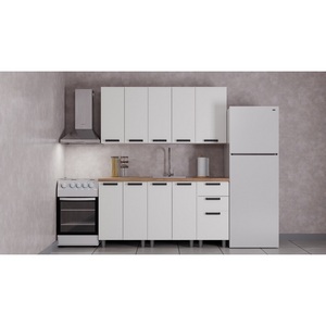 Изображение товара ГК Аленушка 1,6м Магнолия Молочный/Молочный, черный (без столешницы)