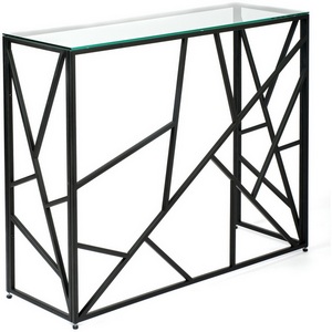 Изображение товара Консольный стол AllConsoles 1051-CB clear черный муар (прямоугольная столешница, П-образная опора)