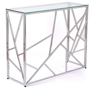 Изображение товара Консольный стол AllConsoles 1051-CS clear серебряный (прямоугольная столешница, П-образная опора)