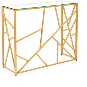 Изображение товара Консольный стол AllConsoles 1052-CG clear золотой (прямоугольная столешница, П-образная опора)