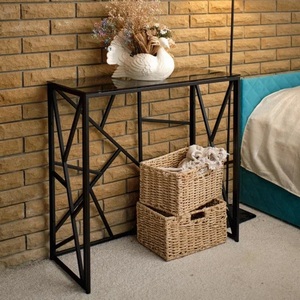 Изображение товара Консольный стол AllConsoles 1053-CB grey черный муар (прямоугольная столешница, П-образная опора)