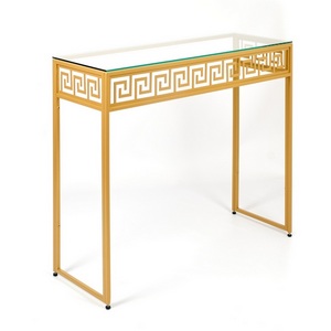 Изображение товара Консольный стол AllConsoles 1061-CG clear золотой (прямоугольная столешница, I I-образная опора)