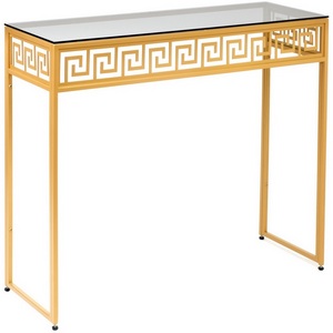 Изображение товара Консольный стол AllConsoles 1061-CG grey золотой (прямоугольная столешница, I I-образная опора)